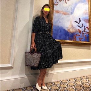 ZARA polkadot dress comes with belt